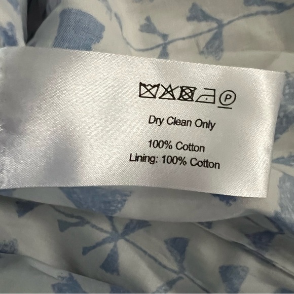 Borgo de nor Marni cotton midi shirt dress size 2 floral vine blue white print - Picture 14 of 16